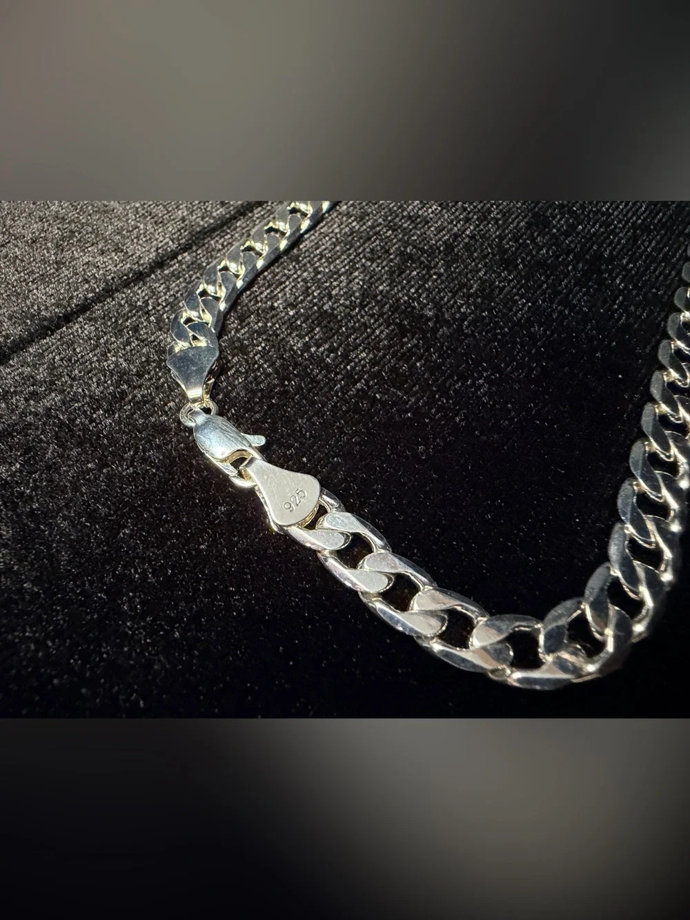 Cuban 20in 6.5MM 925 Stamped semi solid necklace. 25.6g Brand New.
